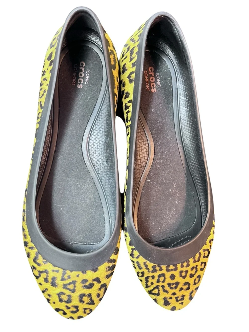 CROCS Lina Leopard print Ballet flats size 9
